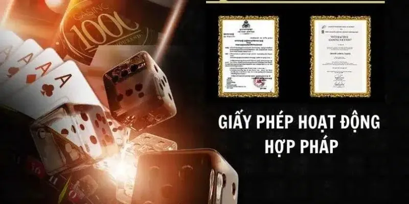 Giấy phép hoạt động hợp pháp từ thương hiệu giải trí